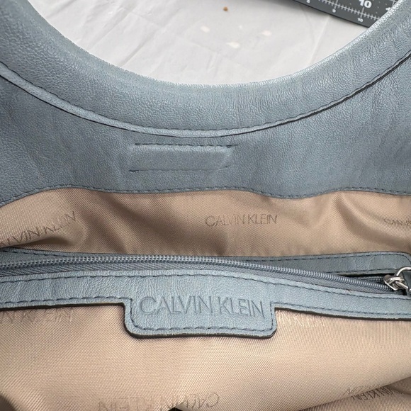 Calvin Klein Gabrianna Slim Tote Product Blue Handbag Purse Shoulder Bag - Picture 7 of 11